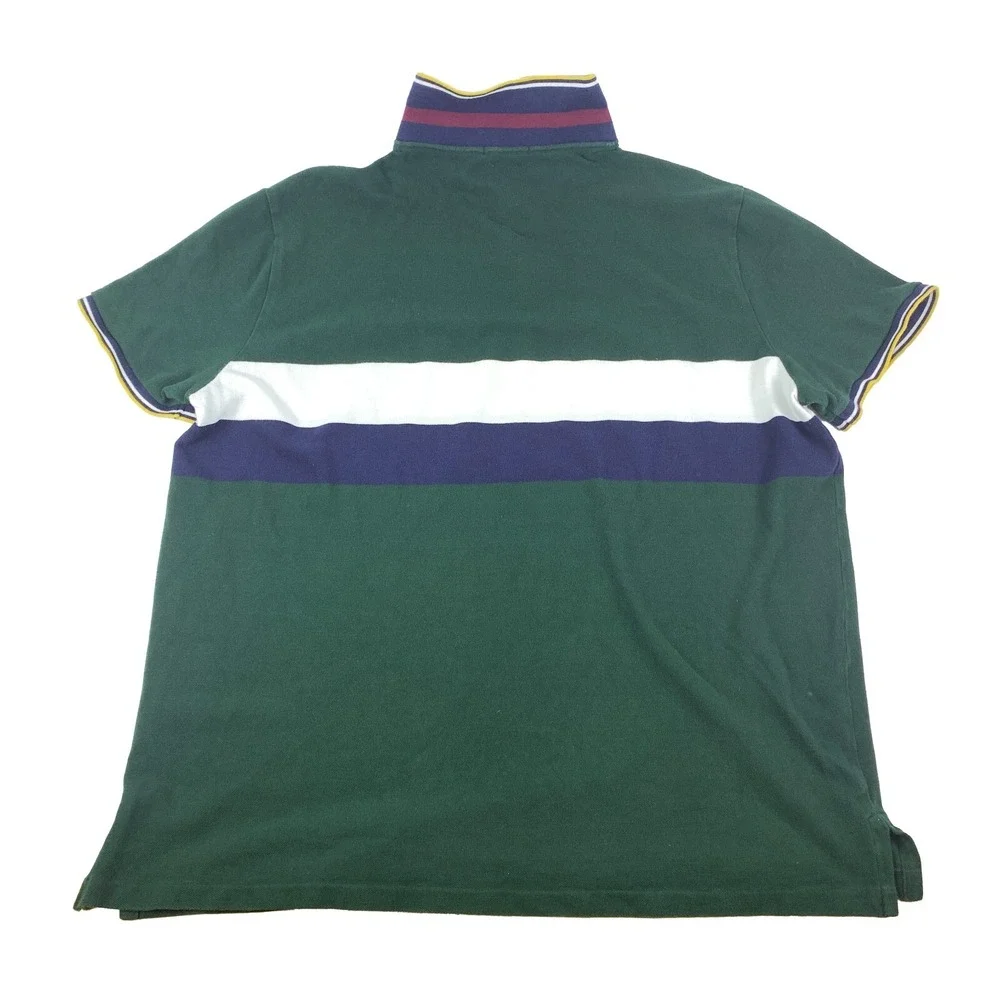 Polo‎ Ralph Lauren S/S Mesh Polo Custom Slim Fit Mens Sz XXL Color Block Navy
